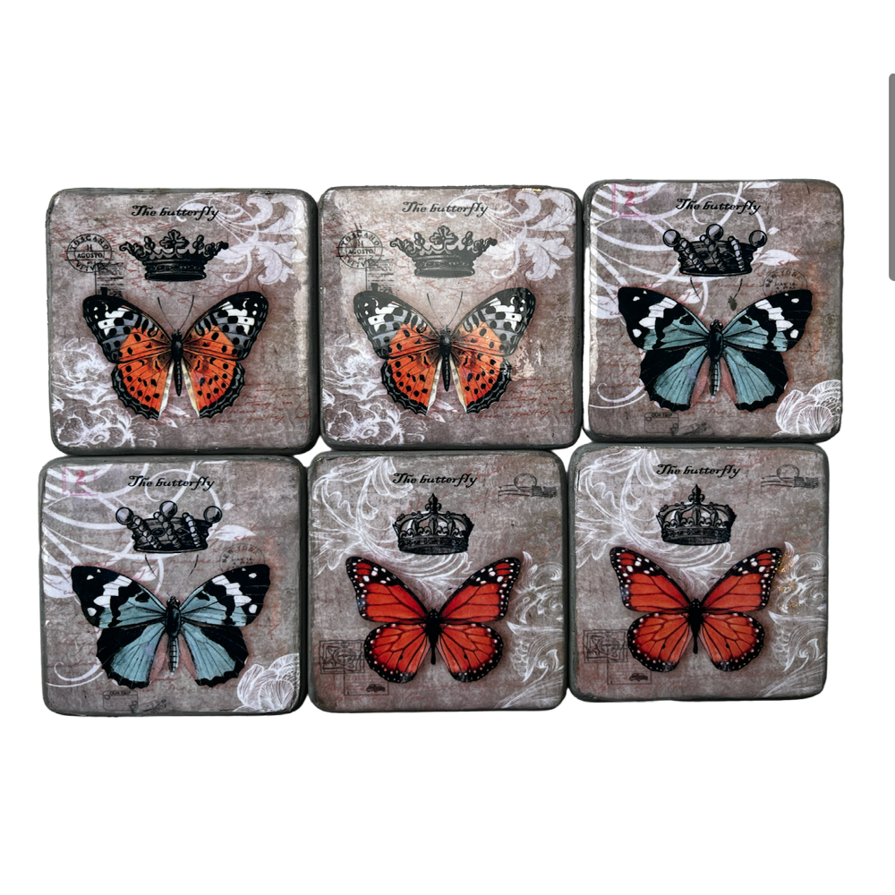 Posavasos mariposas