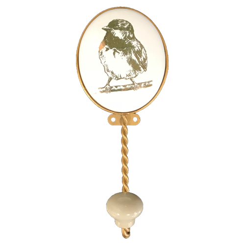 Percha pájaro dorado