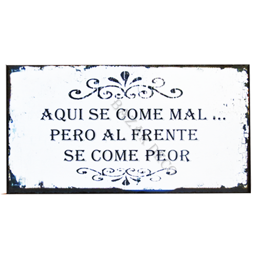Afiche Aquí se come mal