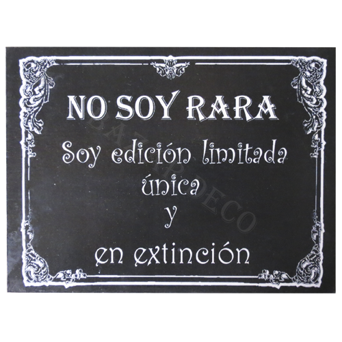 Afiche No soy rara