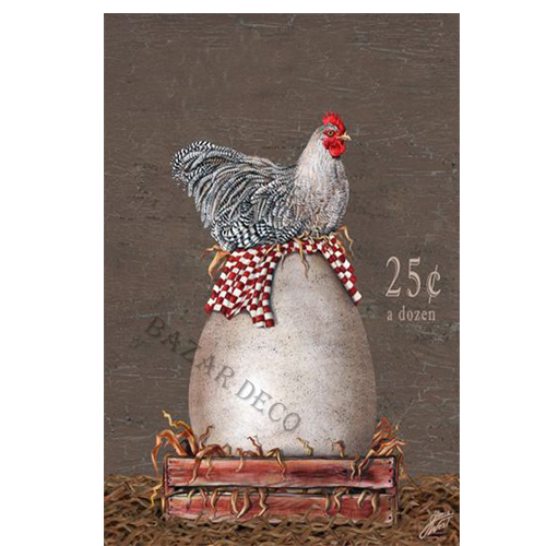 Afiche "25 c a dozen"