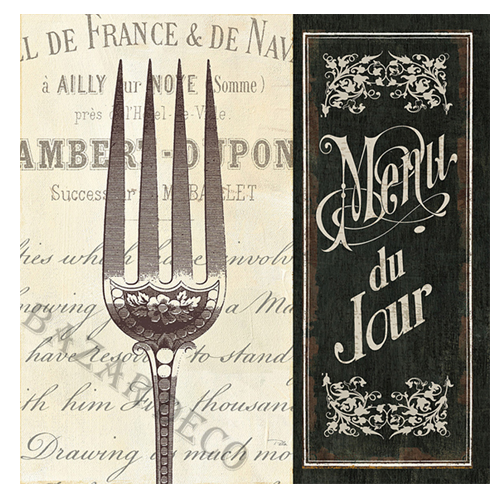 Afiche Menu du jour