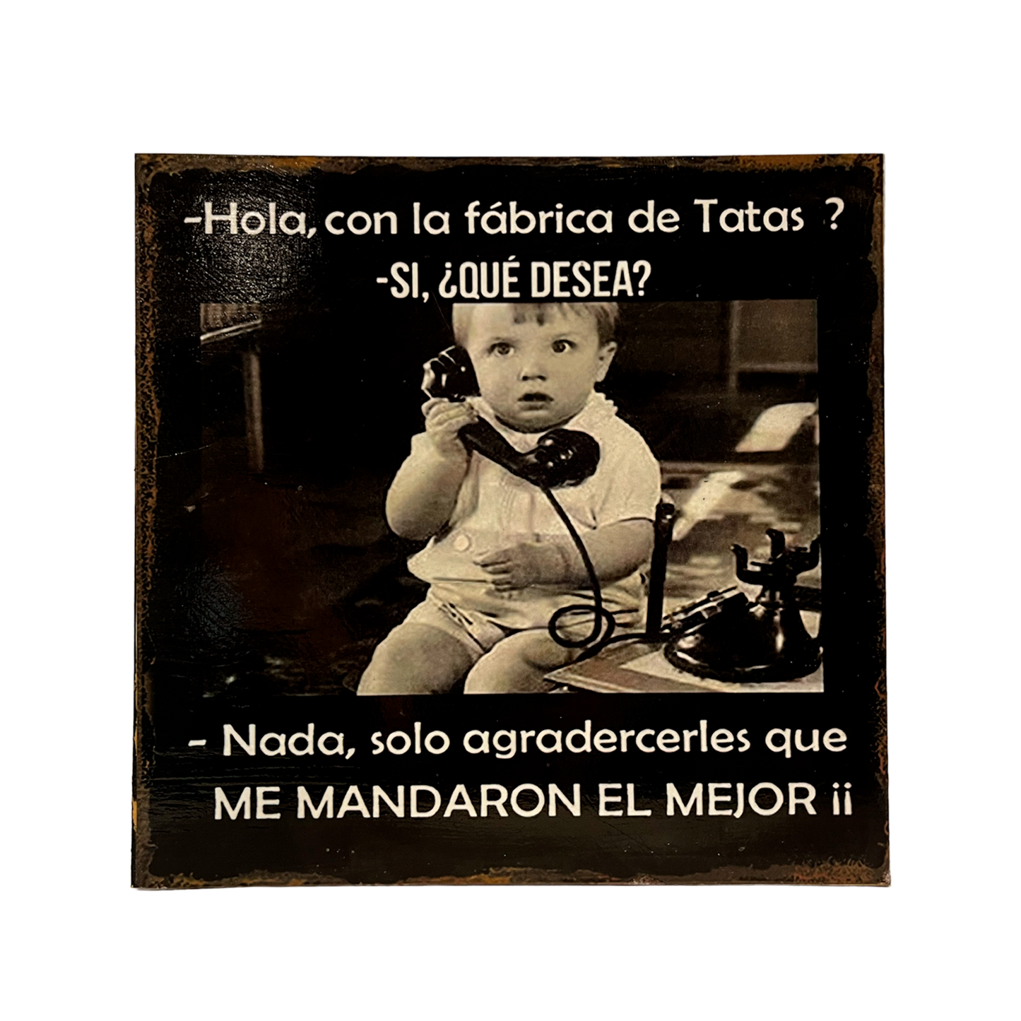Afiche "Hola con la fábrica de tatas" (grande)
