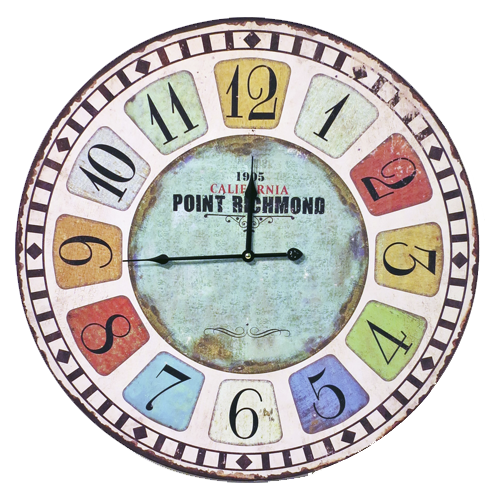 Reloj mural numeros de colores