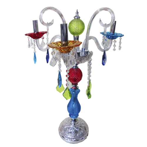 lampara candelabro colores