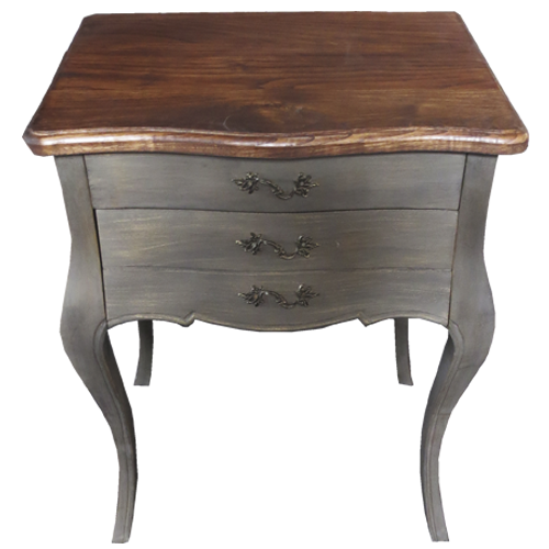 Velador alto 3 cajones