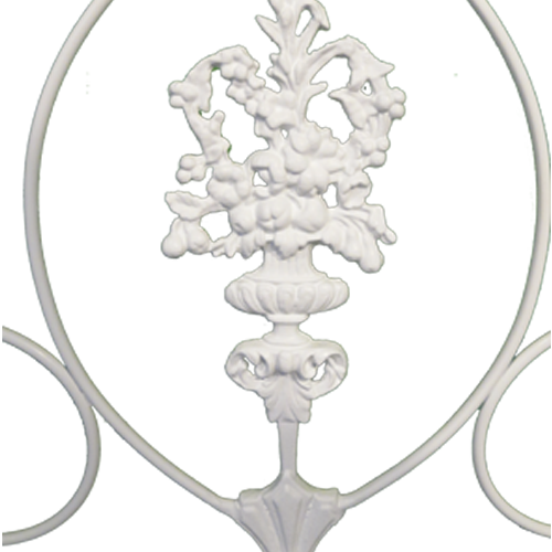 Respaldo fierro y bronce 1 plaza y media