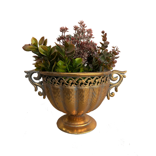 Copón 2 asas dorado I