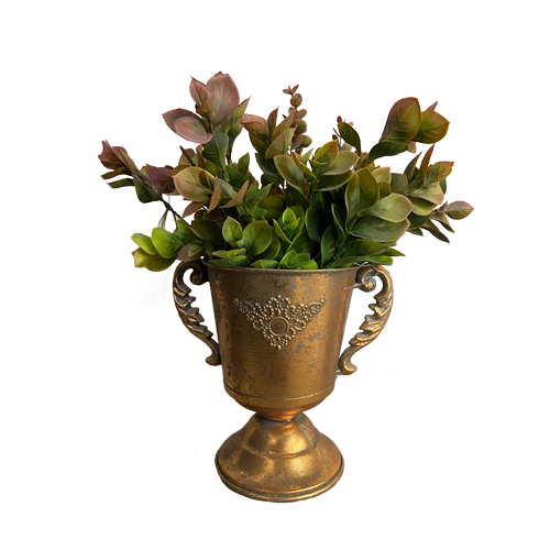 Copón 2 asas dorado pequeño