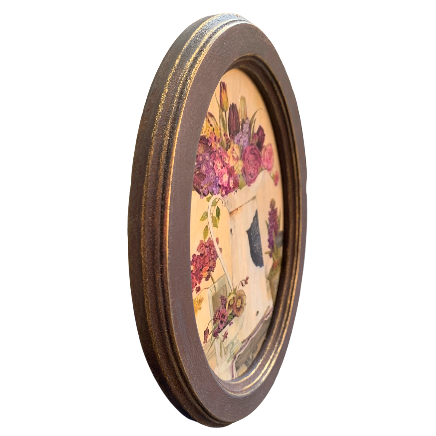 Cuadro botánico ovalado ch