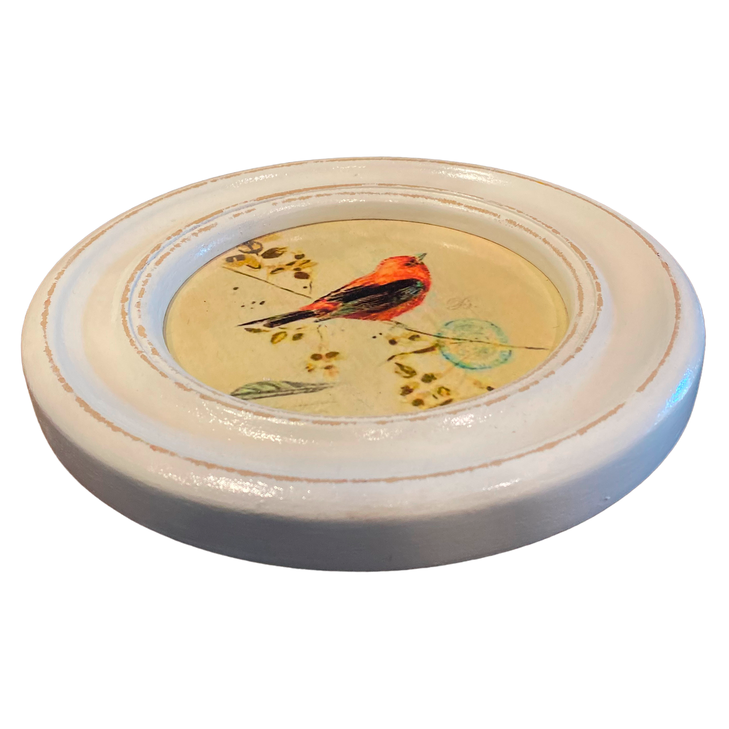 Cuadro redondo pájaro II