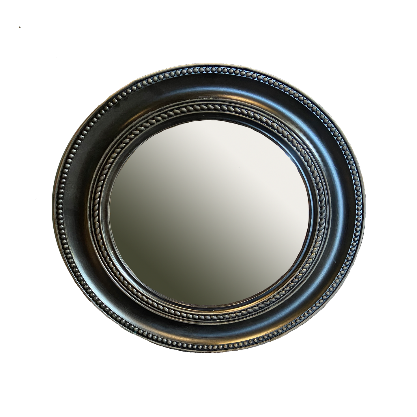 Espejo redondo negro