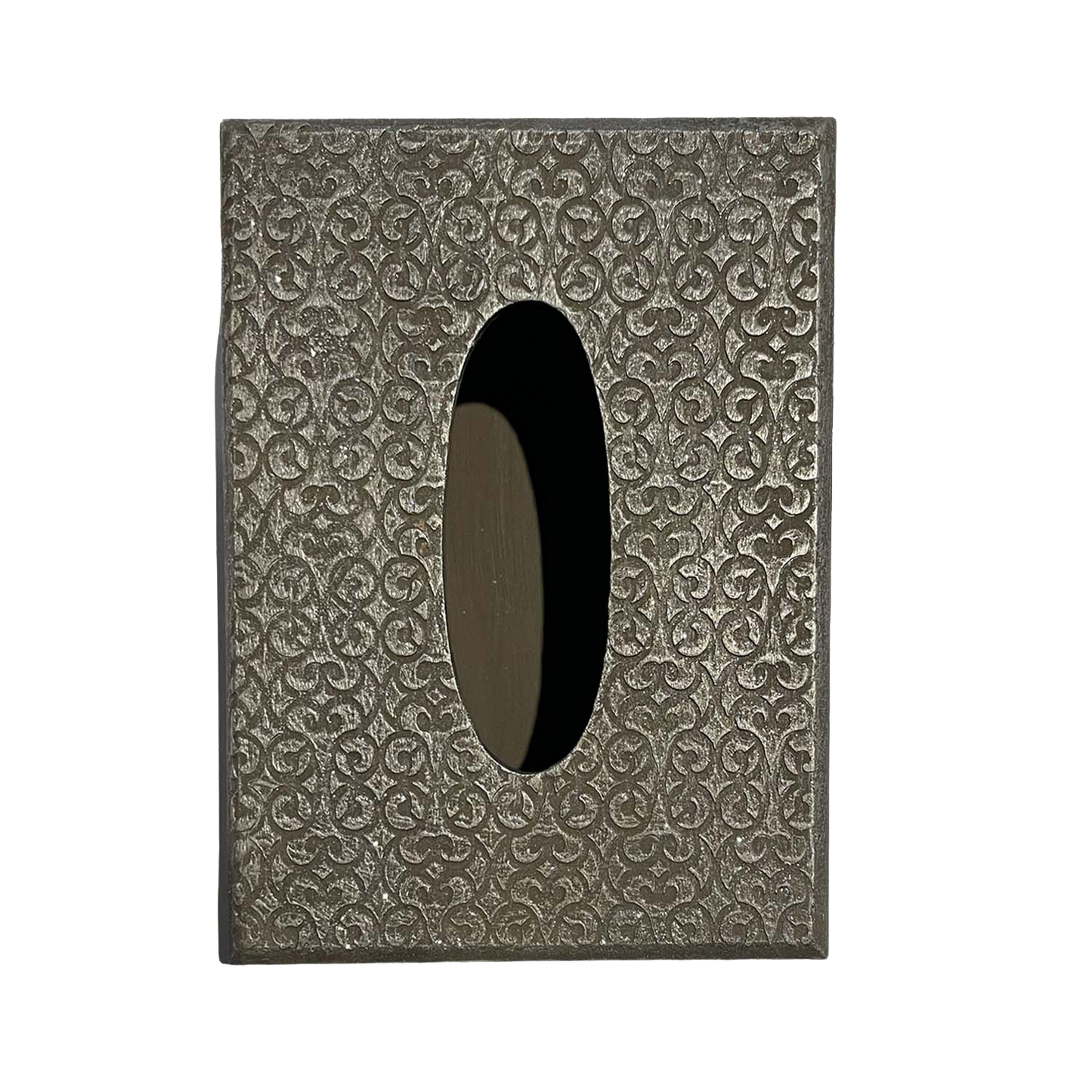 CAJA PORTA PAÑUELOS GRIS PLATA