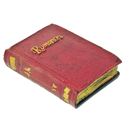 Libro de resina pisapapel color rojo