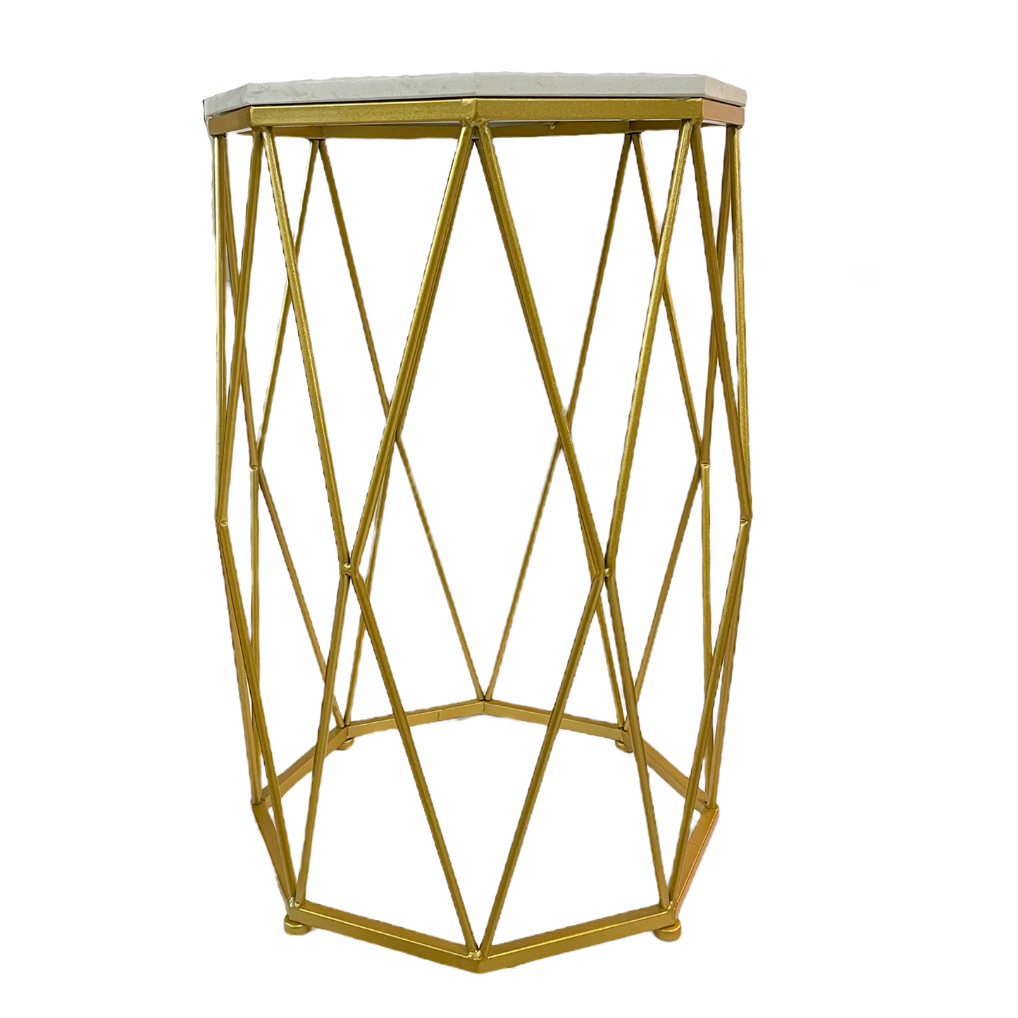 Mesa lateral mármol octogonal grande