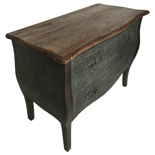 Cómoda bombe grande relieve