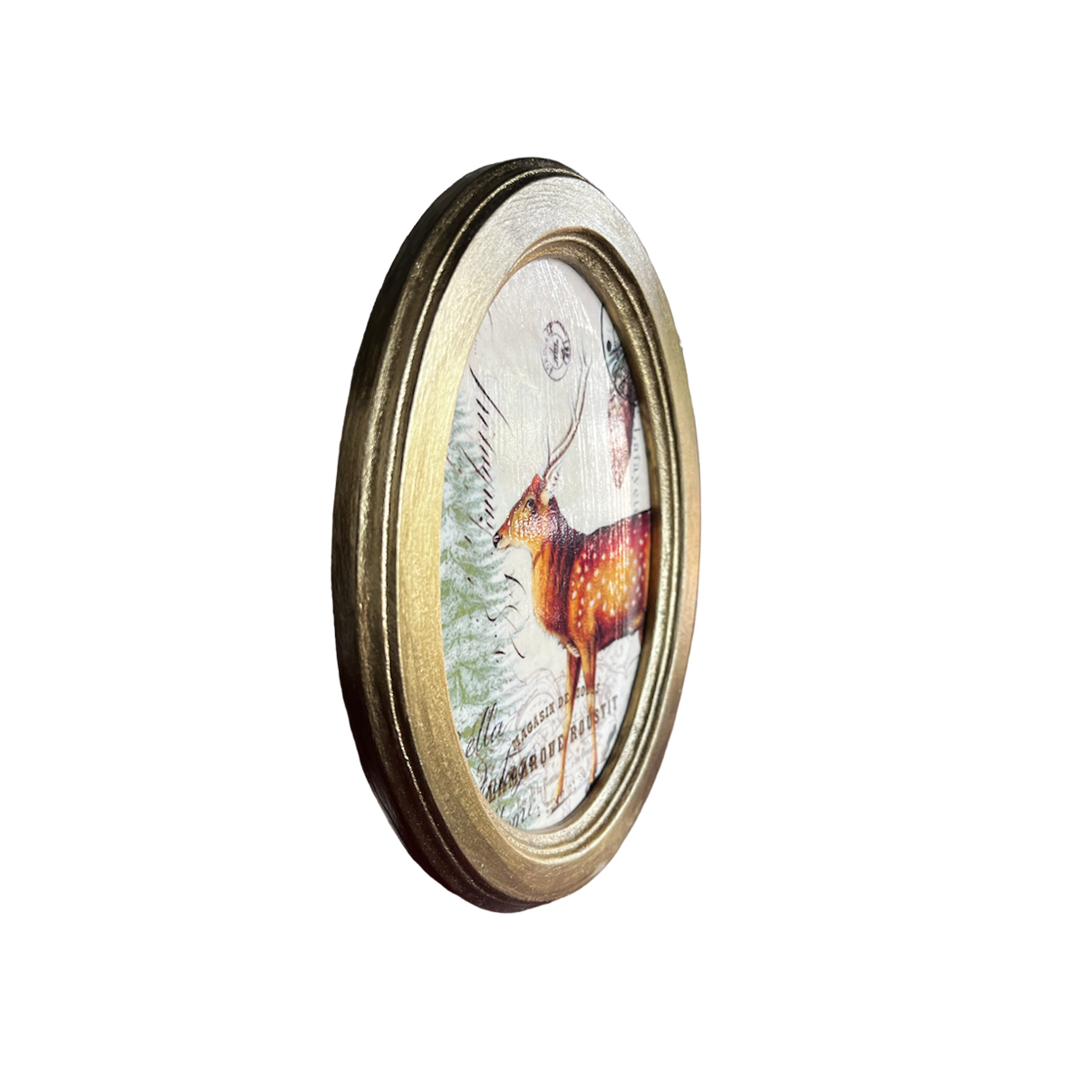 Cuadro ovalado Colección Ciervo christmas ch