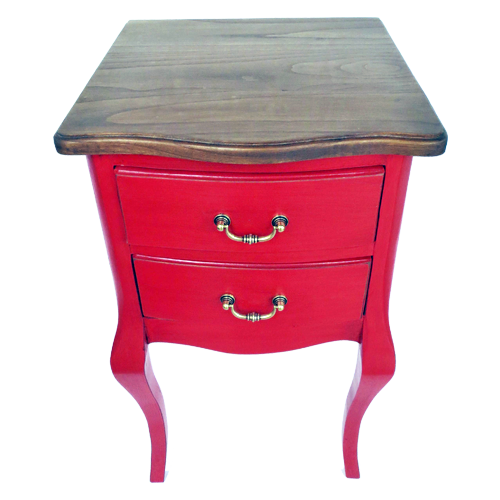 Velador aston liso 2 cajones