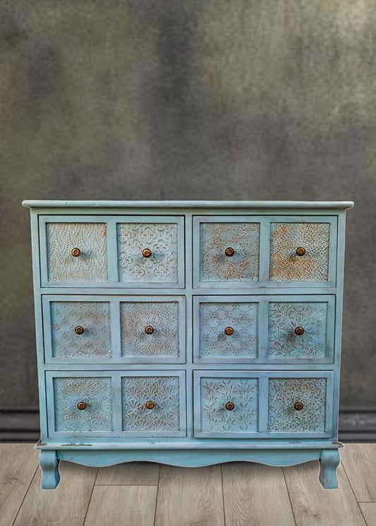 Cajonera turquesa pastel 6c