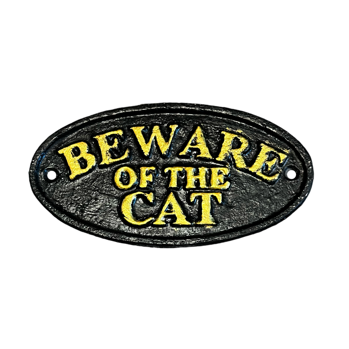 Placa "Beware of the cat"