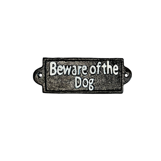 Placa "Beware of the dog"