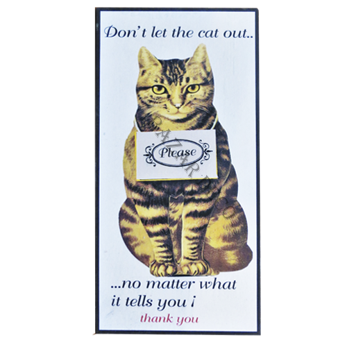 Afiche "Don´t let the cat out"