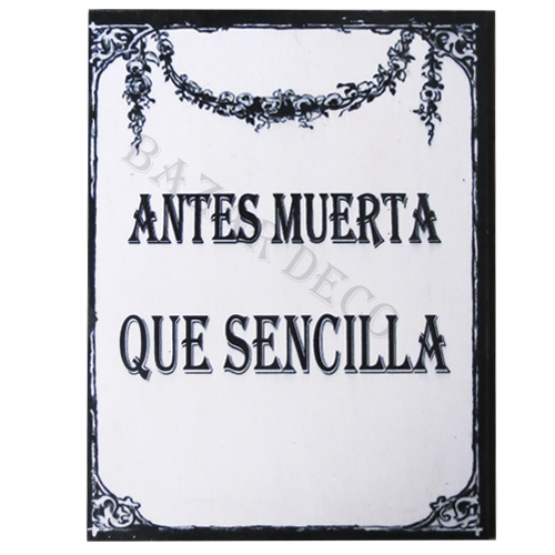 Afiche Antes muerta que sencilla