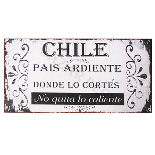 Afiche Chile pais ardiente donde lo cortés no quita lo caliente