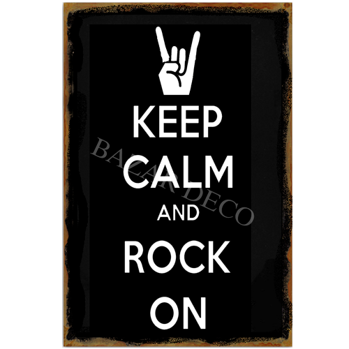 Afiche "Keep Calm and rock on"