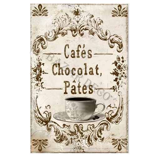 Afiche Cafés chocolat,pates