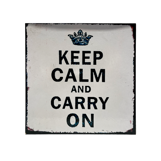Afiche "Keep calm and carry on"
