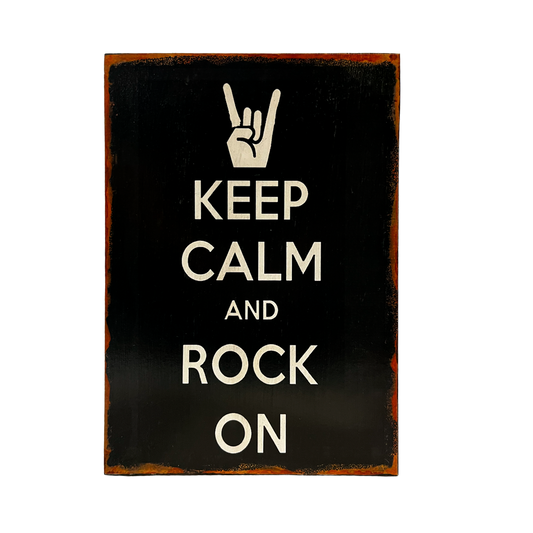 Afiche "Keep calm and rock on"