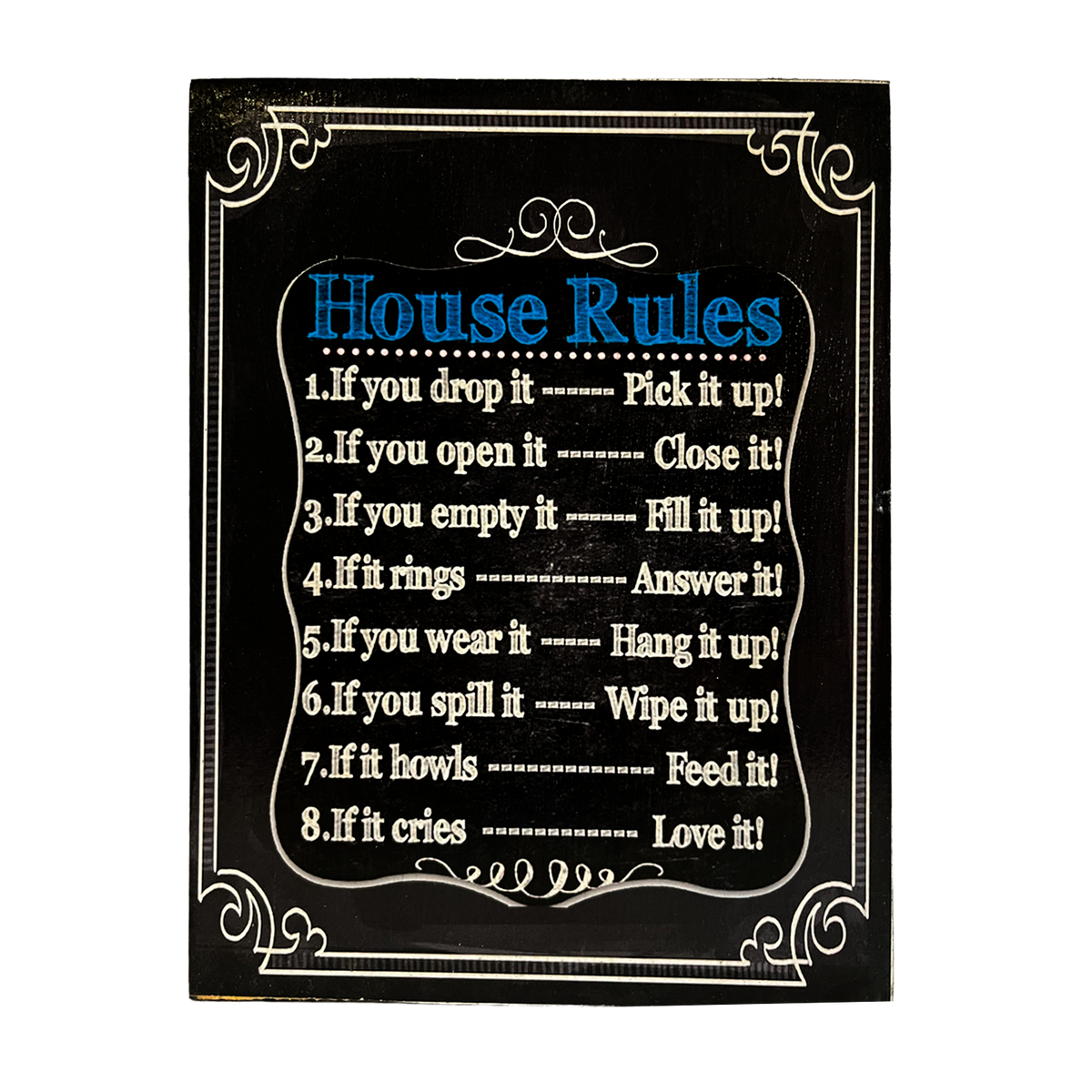 Afiche "House rules"