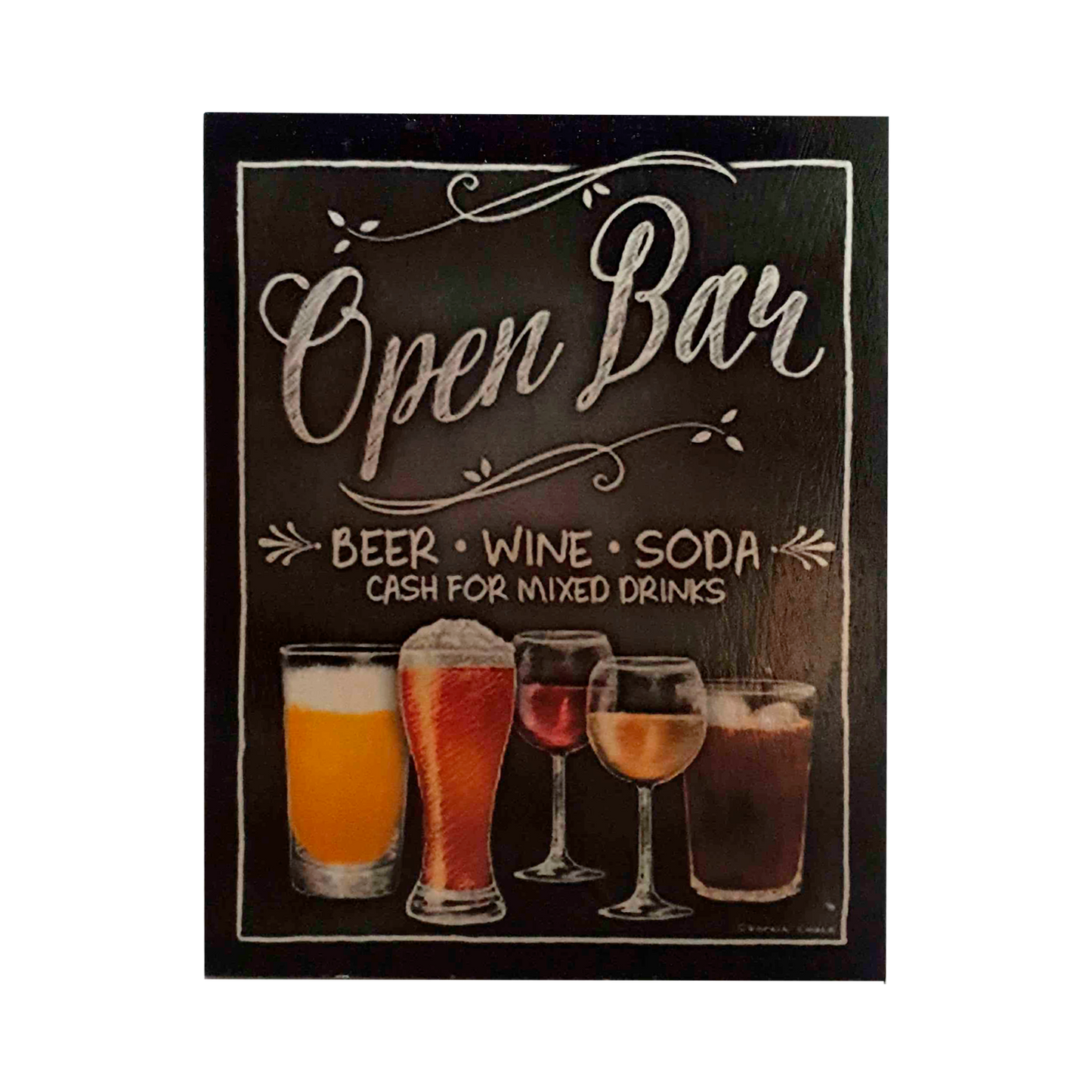 Afiche "Open bar"