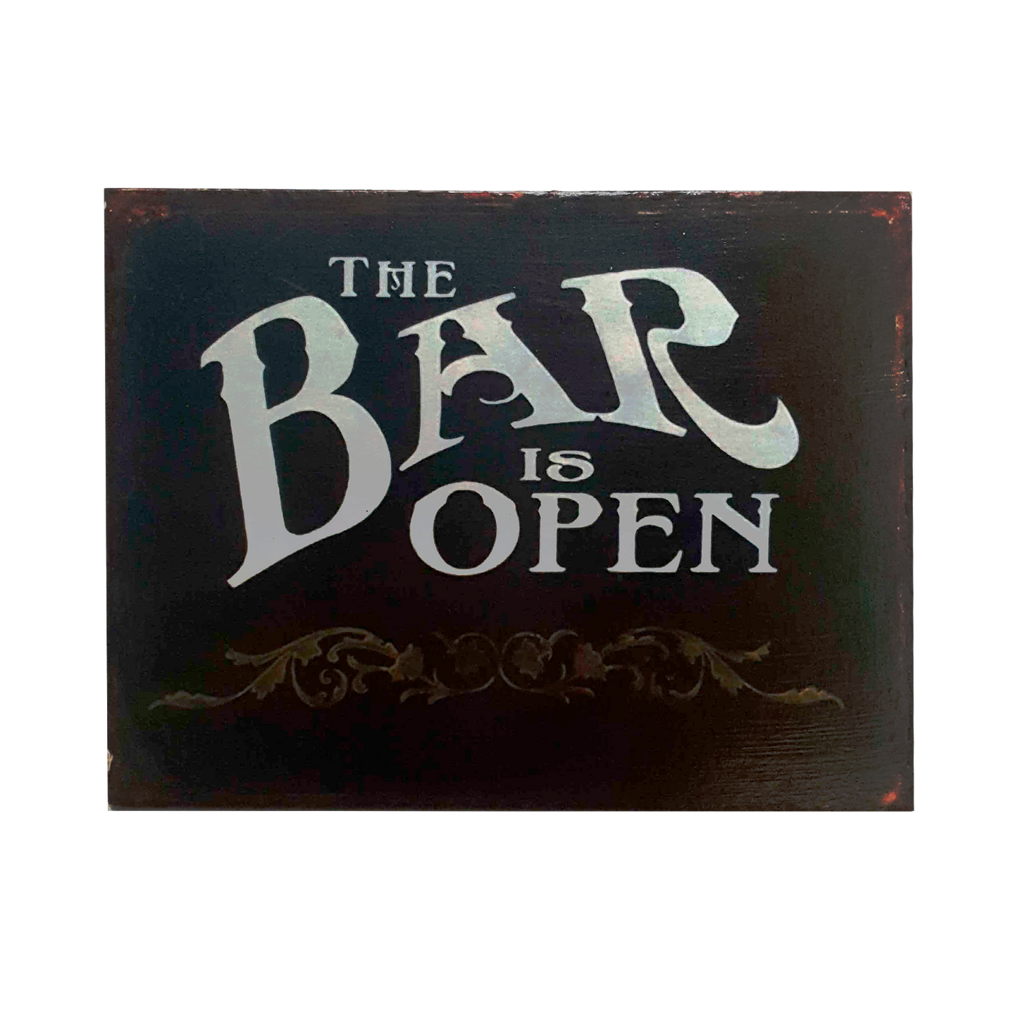 Afiche "The bar is open"