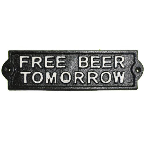 Placa free beer tomorrow